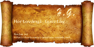 Hortoványi Gusztáv névjegykártya